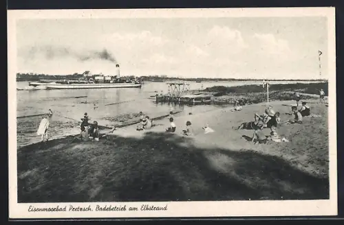 AK Pretzsch, Badebetrieb am Elbstrand