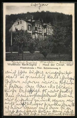 AK Friedrichroda, Pension Waldhaus Karin-Sigrid, Schreibersweg 6