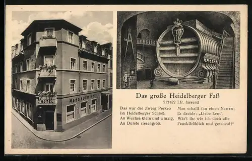 AK Heidelberg, Hotel Nassauer Hof Plöck 1, Bes. H. Rebstock