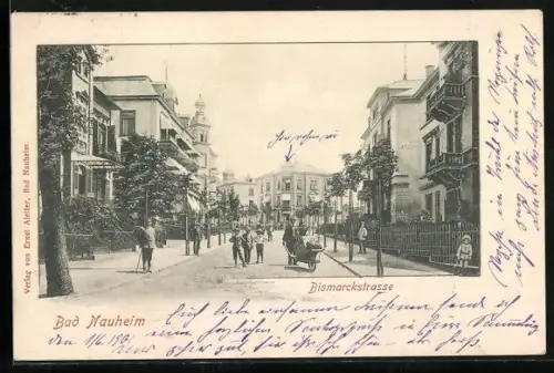 AK Bad Nauheim, Partie der Bismarckstrasse