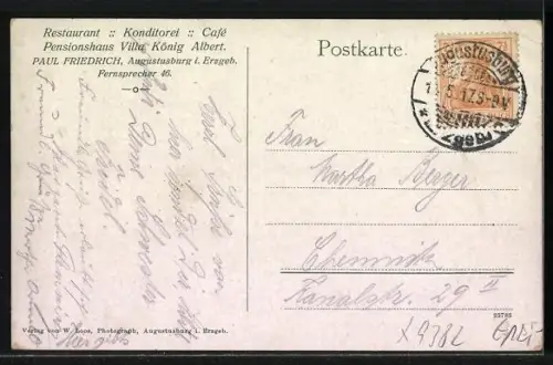 AK Augustusburg, Ansicht vom Café Friedrich