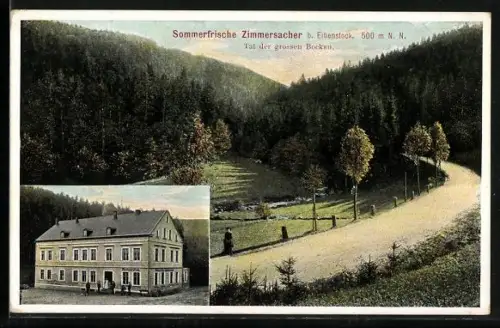 AK Zimmersacher, Gasthaus, Tal der grossen Brockau