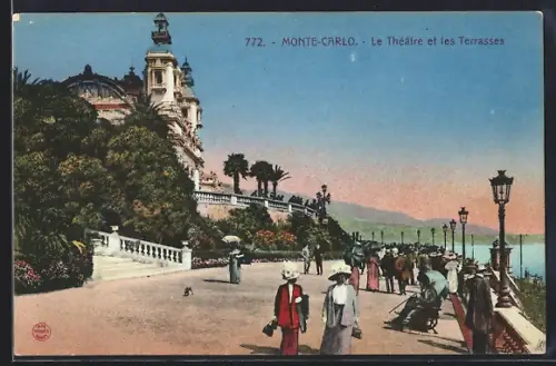 AK Monte-Carlo, Le Theatre et les Terrasses