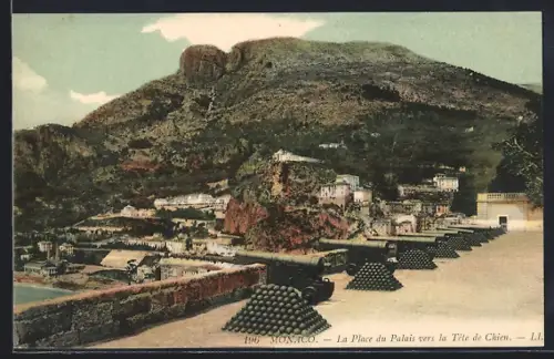 AK Monaco, La Place du Palais et la Tete de Chien