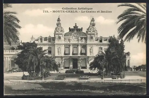 AK Monte-Carlo, Le Casino et Jardins, Collection Artistique