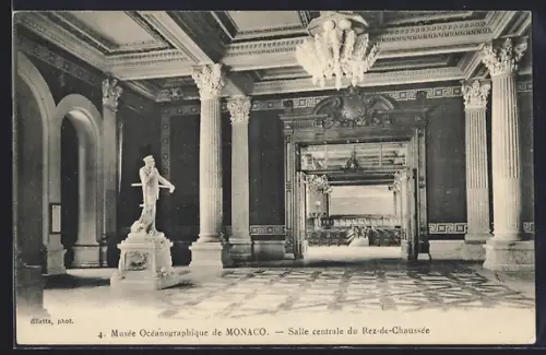 AK Monaco, Musée Océanographique, Salle centrale du Rez-de-Chaussée