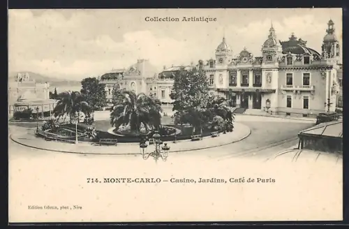AK Monte-Carlo, Casino, Jardins, Café de Paris