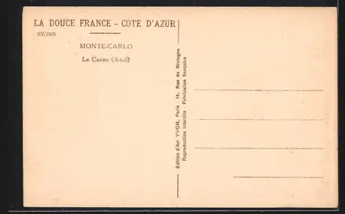 AK Monte-Carlo, Le Casino, detail