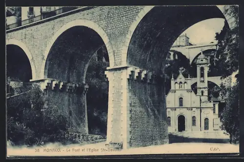 AK Monaco, Le Pont et l`Eglise Ste-Devote