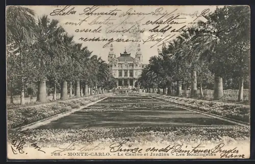 AK Monte-Carlo, Le Casino et Jardins, Les Boulingrins