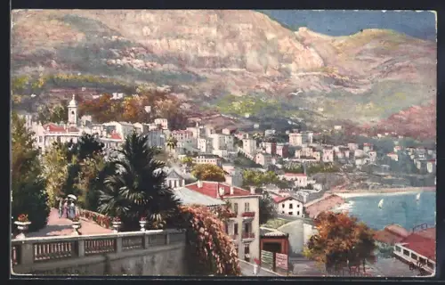 Künstler-AK Monte Carlo, Panorama