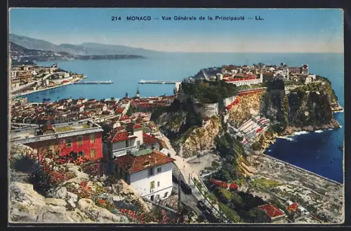 AK Monaco, La Principauté, Vue generale