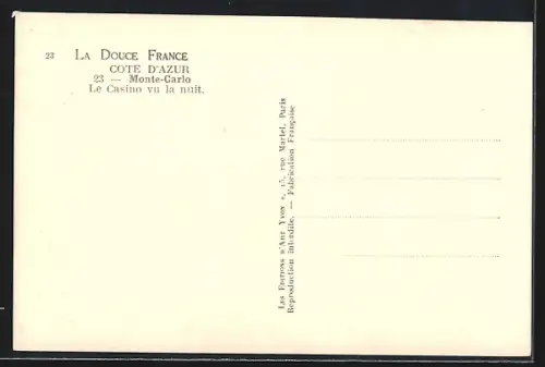 AK Monte-Carlo, Le Casino vu la nuit