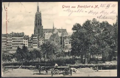 AK Alt-Frankfurt, Dom, Mainufer, Stadtansicht