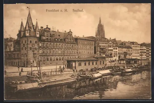 AK Alt-Frankfurt, Saalhof, Mainufer, Dom