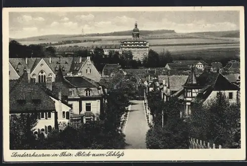 AK Sondershausen in Thür., Blick zum Schloss