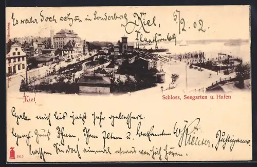 AK Kiel, Schloss, Seegarten, Hafen