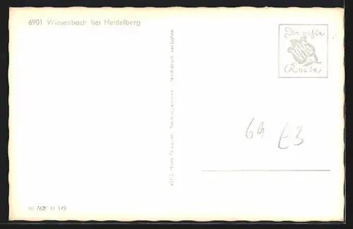 AK Wiesenbach bei Heidelberg, Ortsansicht, Landschaft, Wohnhäuser