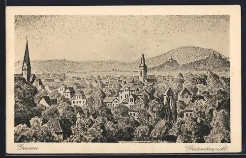 Künstler-AK Goslar, Gesamtansicht