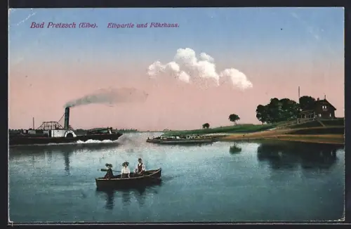 AK Bad Pretzsch /Elbe, Elbpartie, Fährhaus