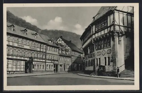 AK Stolberg /Harz, Markt, Rathaus, Hotel Kanzler