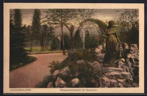 AK Sangerhausen, Wasserschöpferin im Rosarium