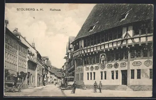 AK Stolberg a. H., Rathaus, Hotel Kanzler