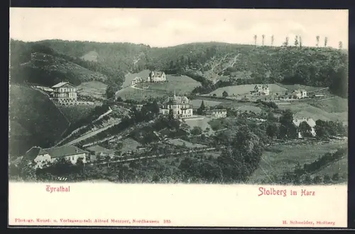 AK Stolberg im Harz, Tyrathal, Landschaftsansicht