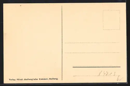 AK Stolberg, Harz, Kirche, Schloss, Ortsansicht