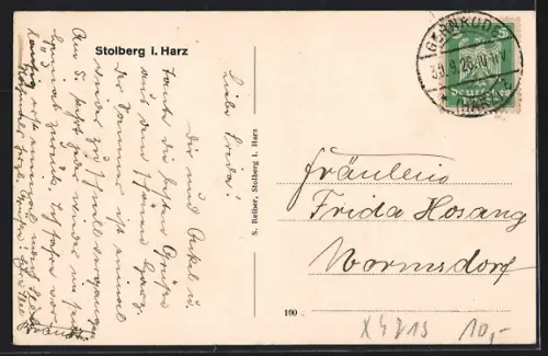 AK Stolberg i. Harz, Schloss, Kirche, Stadtansicht