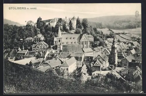 AK Stolberg a. Harz, Schloss, Kirche, Marktplatz