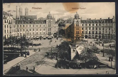 AK München, Karlstor-Rondell
