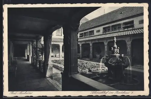 AK Bad Nauheim, Schmuckhof im Badehaus 7