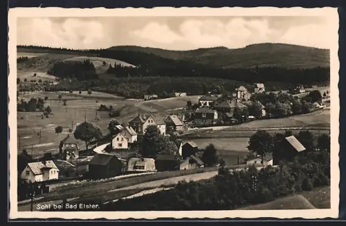 AK Sohl bei Bad Elster, Ortsansicht, Landschaft, Häuser