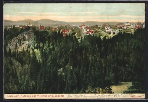 AK Jocketa, Blick vom Huthaus auf Villenkolonie