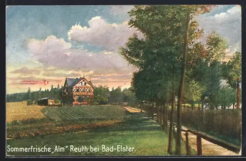 AK Reuth bei Bad Elster, Sommerfrische Alm