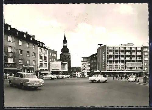 AK Remscheid, Blick über den Markt auf die Kirche