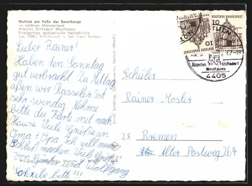 AK Nottuln, Ortsansicht aus der Vogelschau