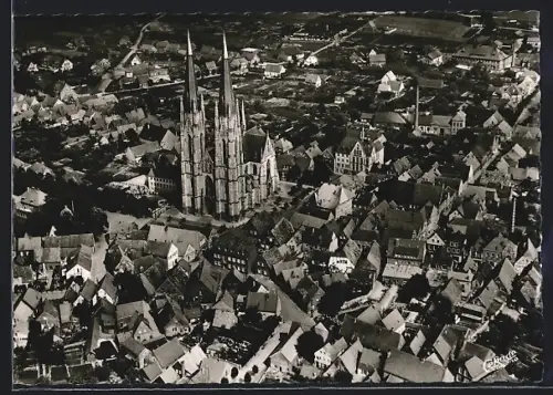 AK Billerbeck /Westf., Ortsansicht mit Kirche aus der Vogelschau