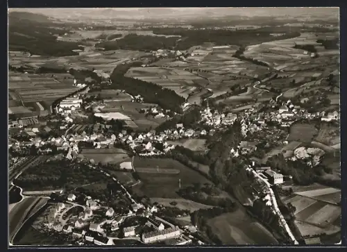 AK Weidenberg /Fichtelgebirge, Ortsansicht, Fliegeraufnahme
