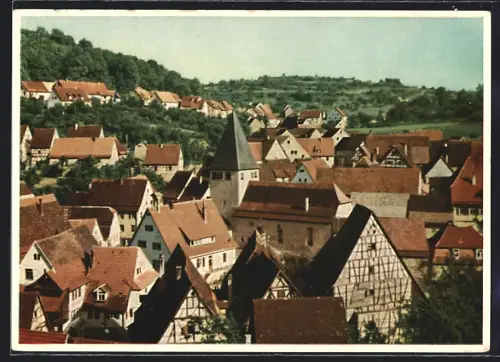 AK Mönsheim /Leonberg, Ortsansicht aus der Vogelschau