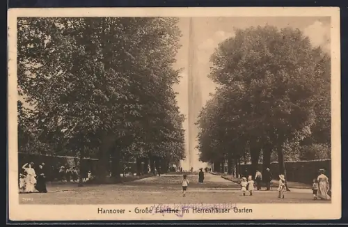 AK Hannover, Grosse Fontäne im Herrenhäuser Garten