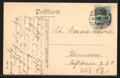 AK Lauenburg a. E., Stadtansicht mit Kirche und Elbufer