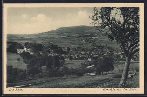 AK Gersfeld, Blick auf die Stadt und die Eube
