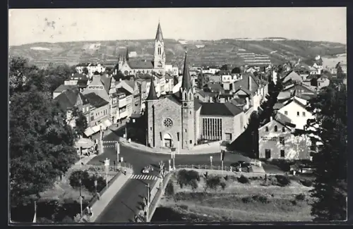 AK Bad Neuenahr, Kurgartenbrücke, evangelische Kirche