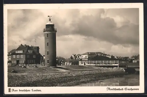 AK Cuxhaven, Leuchtturm, Restaurant, Alte Liebe