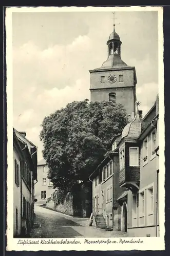 AK Kirchheimbolanden, Mozartstrasse mit Peterskirche