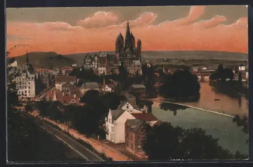 AK Limburg a. Lahn, Dom, Lahn, Blick vom Greifenberg