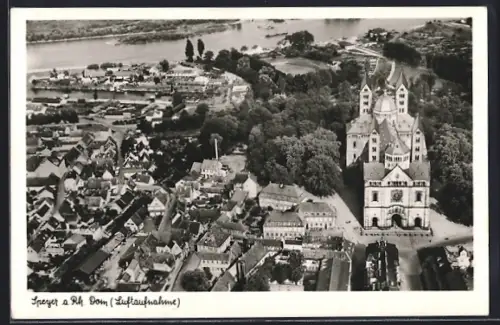 AK Speyer a. Rh., Luftaufnahme, Stadtansicht