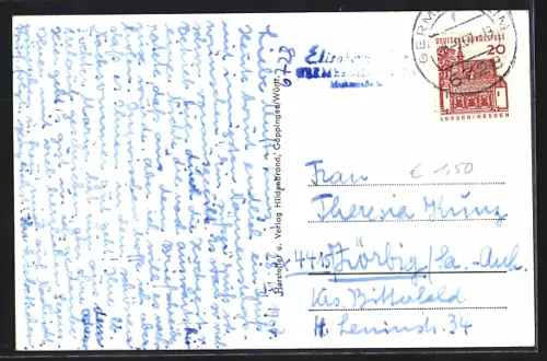 AK Germersheim /Rhein, Rheinansicht, Stadtansicht, Park mit Pavillon